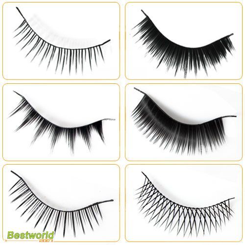 60 Pair 6 Style Long False Eyelashes Eyelash Eye Lashes  