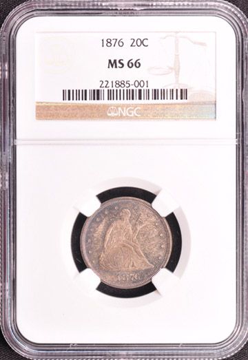 1876 20C NGC MS 66  