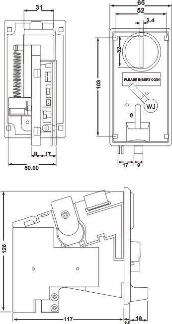 Electronic coin acceptor for jamma arcade cherry game  