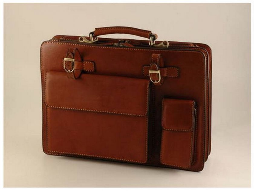 Italian High Quality Calfskin Leather Briefcase Brescia  