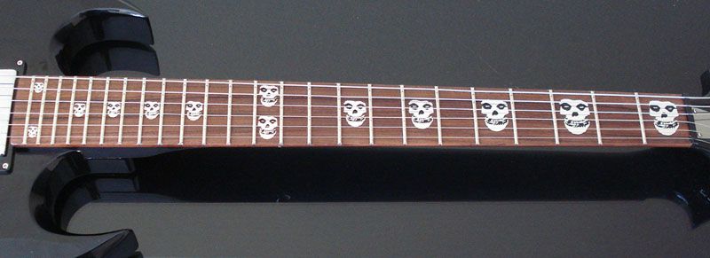 CRIMSON GHOST MISFITS SKULL Vinyl Guitar Decal Inlays  