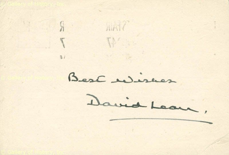 DAVID LEAN   SIGNATURE(S) 1947  