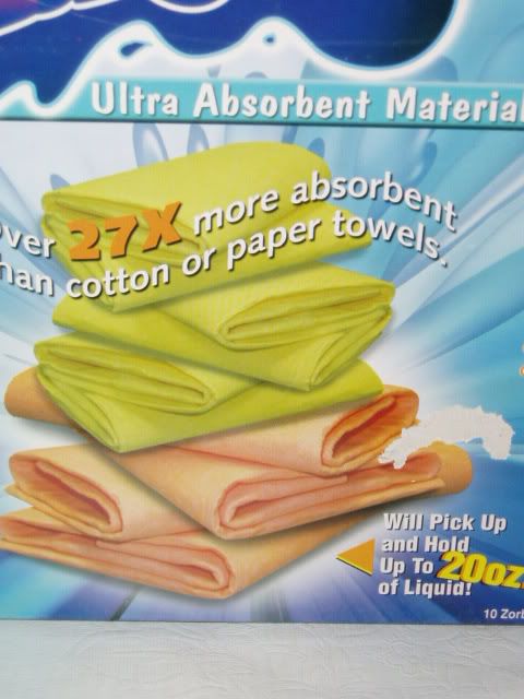 10 PC AUTHENTIC ZORBEEZ MULTI PURPOSE HOME AUTO TOWELS  