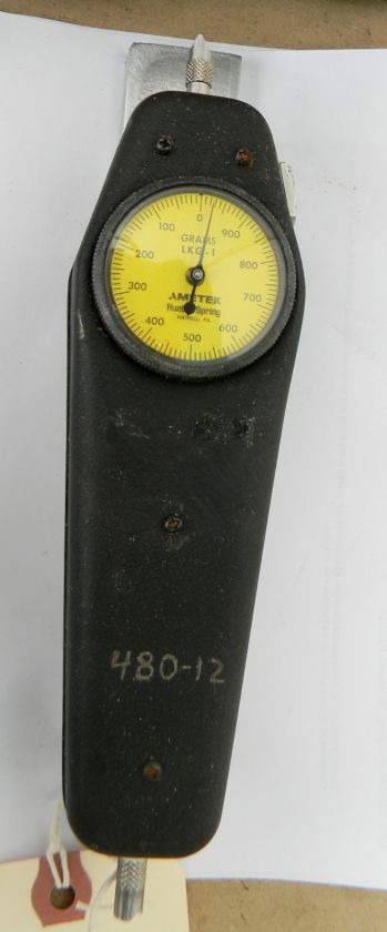 AMETEK LKG1 HUNTER SPRING MECHANICAL FORCE GAUGE IN CASE with 