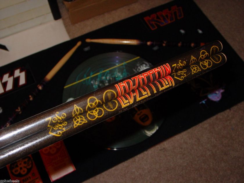 LED ZEPPELIN ZEP DRUM STICK SET ROBERT JIMMY JOHN BONZO  NICE  