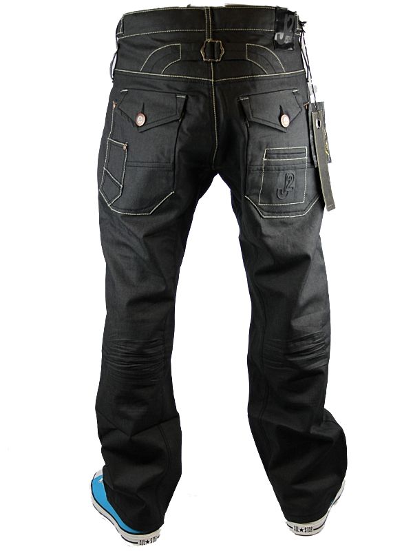 NEW MENS BLACK J2 101408 DESIGNER REGULAR FIT DENIM JEANS ALL SIZES UK 