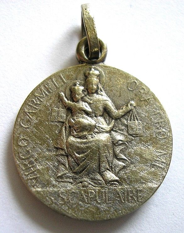 MEDAILLE SACRE COEUR, SCAPULAIRE VIRGO CARMELI Médaille religieuse 