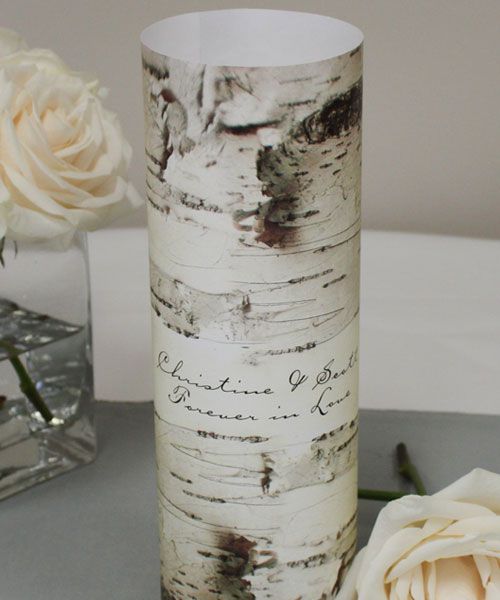 4pk Wedding Personalized / Customized Vellum Luminary Wraps With 