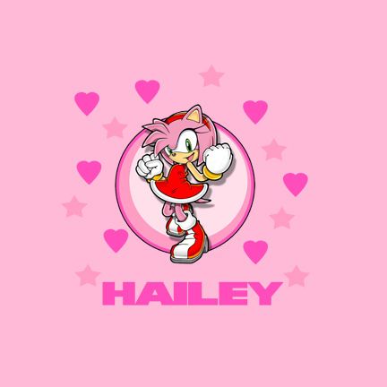 SONIC The Hedgehog AMY Custom Personaliz​ed T Shirt  