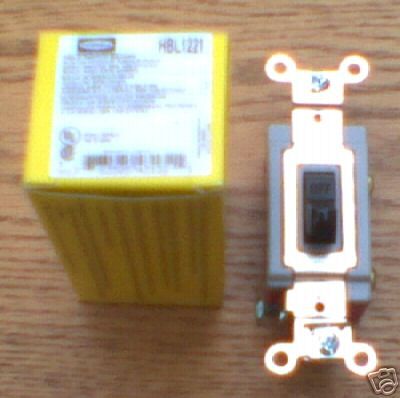   HBL1221 SWITCH 20 Amp 120 277 Volt Toggle 1221 783585431321  