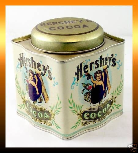 HERSHEYS Cocoa BABY IN BEAN Bristol Advertising Tin  