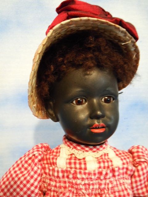 Rare 14 Simon & Halbig 1368 Black Bisque Character Beauty  