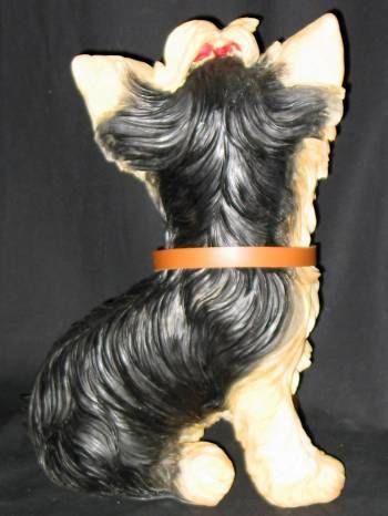 PRECIOUS LARGE SIZED YORKIE (YORKSHIRE TERRIER) FIGURE  