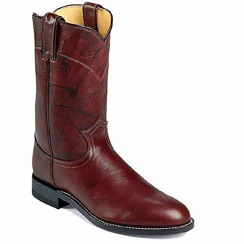 Mens JUSTIN 10 Dark Brown Marbled Deerlite 3162  