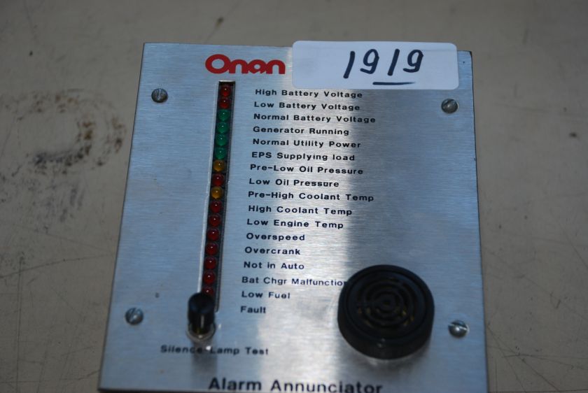 ONAN ALARM ANUNCIATOR for ONAN CUMMINS GENERATOR INV=1919  