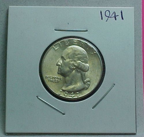 1941 WASHINGTON SILVER QUARTER   SUPER SHARP DETAILS   FREE SHIP   143 