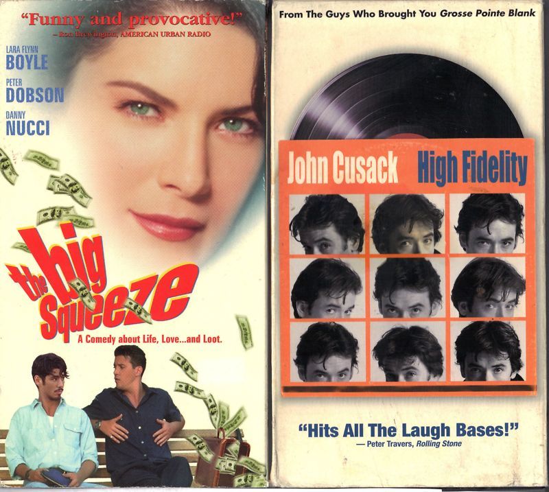 The Big Squeeze (VHS, 1997) & High Fidelity   2 VHS  