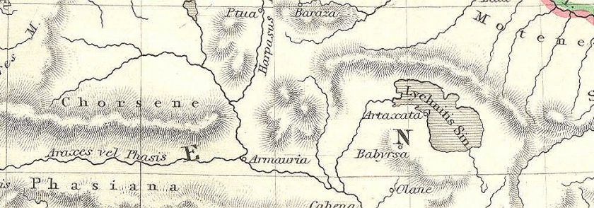 GEORGIA Armenia, Colchis, Iberia, Albania, 1847 map  