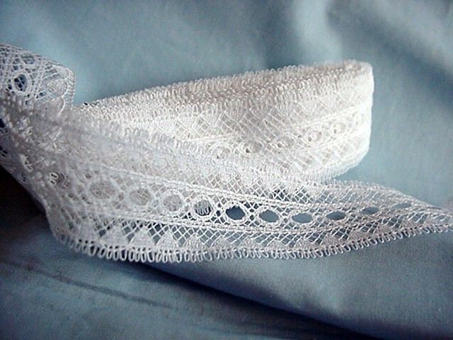 White Lace Cotton Beading/Edging 10 yds.  