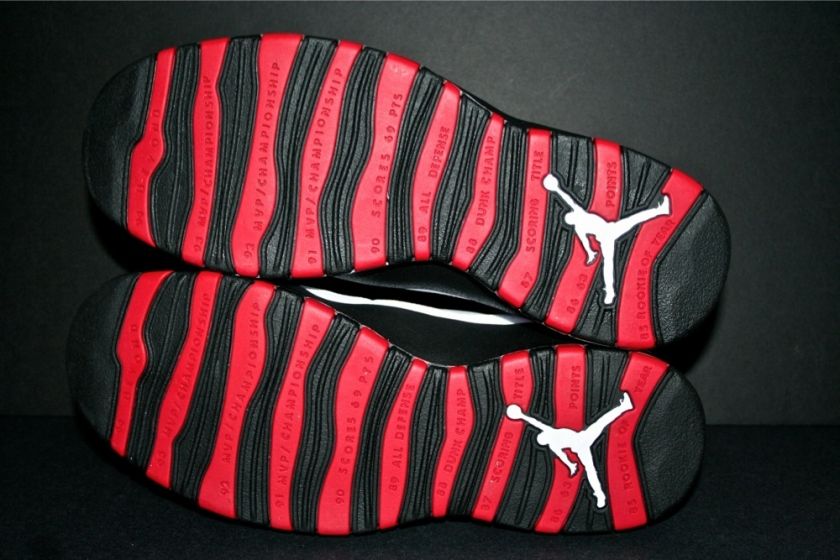 Nike Air Jordan Retro X 10 Sz 13 Chicago Bulls White Varsity Red 