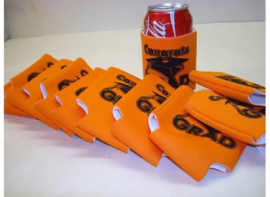 Lot 12 ORANGE GRADUATION Party Class 2012 Grad FAVORS Can Koozie 