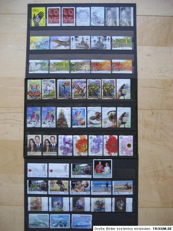 NEW  Australia 2011 used 55 stamps incl. 13 SHEET STAMPS & AAT 