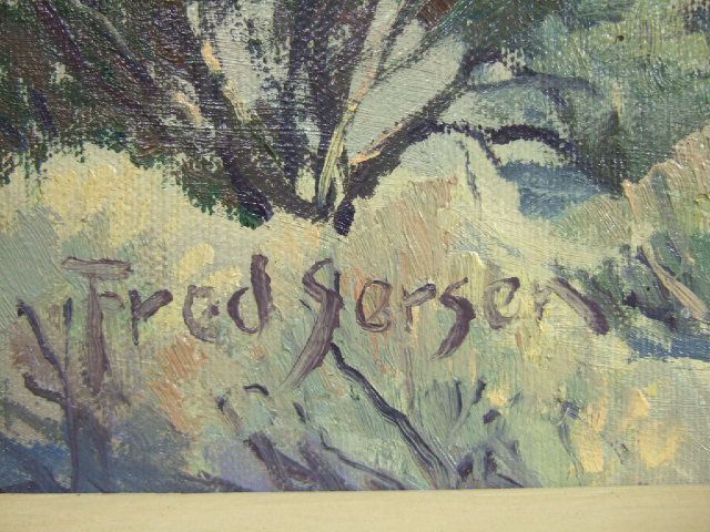 Listed California Impressionism Artist FRED SERSEN Desert Landscape 