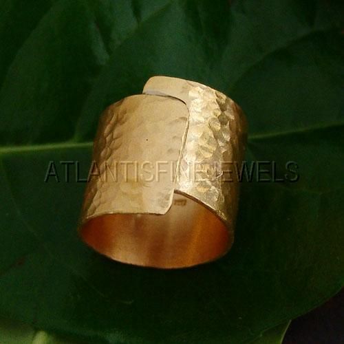 24K SOLID YELLOW GOLD DESIGNER WIDE RING BY OMER **FREE SIZING ON OUR 