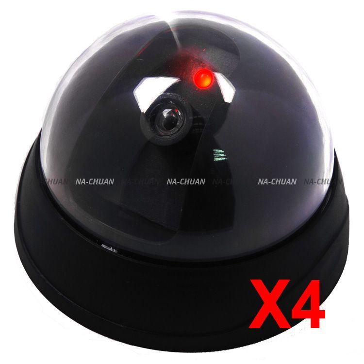 4x Fake CCTV LED Dummy Camera Professional Surveillance  