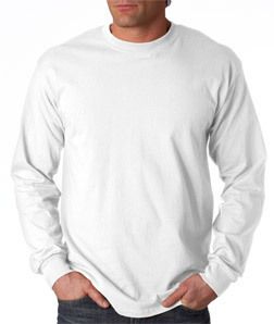 Long Sleeve T Shirt     Sizes  S M L XL  WHITE  