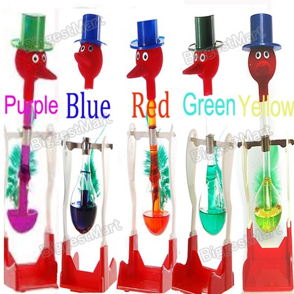 Color Novelty Glass Drinking Dipping Dippy Bird Toy  