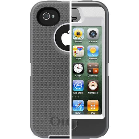 Otterbox Defender Series Case for Apple iPhone 4 / 4S, White/Gunmetal 