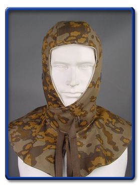 WW2 German Reversible Parka Head Toque Autumn Oak A  