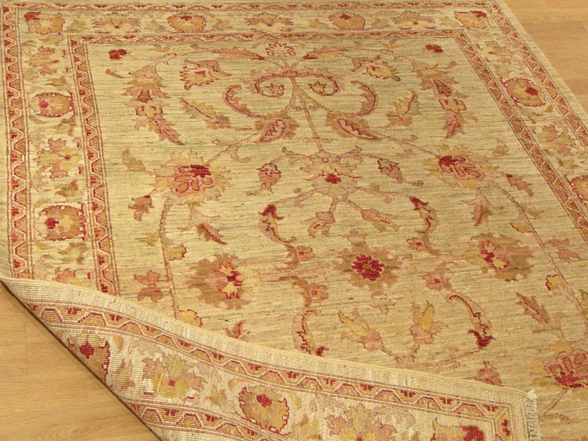 7x6.4 Handmade 100% Vegetable Dye Wool Sultanabad Rug  