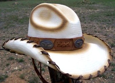 BULLHIDE WOUNDED KNEE PANAMA West. Straw GUS Cowboy Hat  