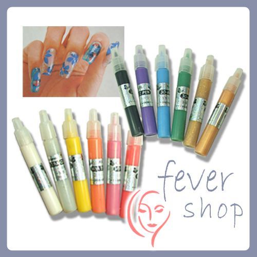   colours Creative Nail Art Painting Drawing Polish DIY 3D Pen for lady