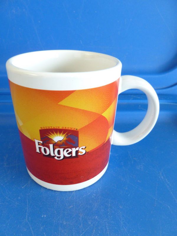 Folgers Coffee Mug Mountain Grown Houston Harvest  