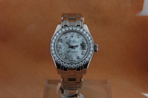 ROLEX PEARLMASTER 80299 18K WG WHITE MOP DIAMOND DIAL K SERIAL 