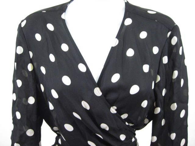 INC INTERNATIONAL CONCEPTS Petite Polka Dot Silk Top 6P  