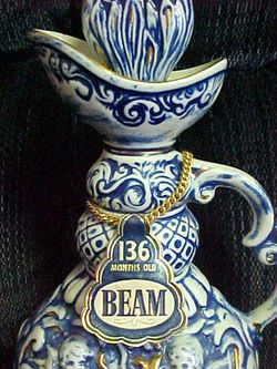 Jim Beams 1960 Executive Decanter  Blue Cherub & 12th Convention 