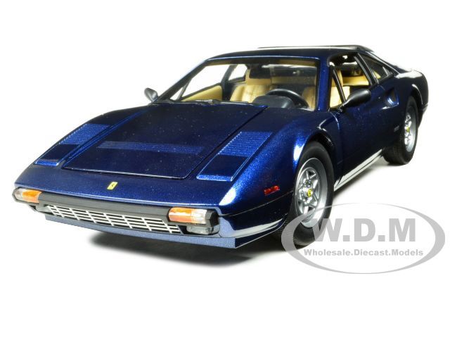 FERRARI 308 GTB BLUE 118 DIECAST MODEL CAR BY HOTWHEELS W1170 