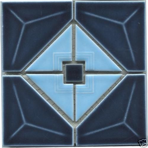6x6 Porcelain Mosaic Pool Tile Accents BR 189 Navy Blue  