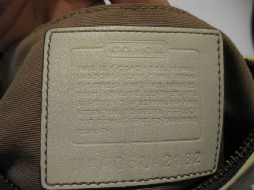 Authentic Coach Bag #A05U 2182 ** Missing Coach Hang Tag**  