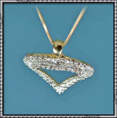 NEW 1.00CT REAL DIAMOND PENDANT 10K GOLD HEART DESIGN  