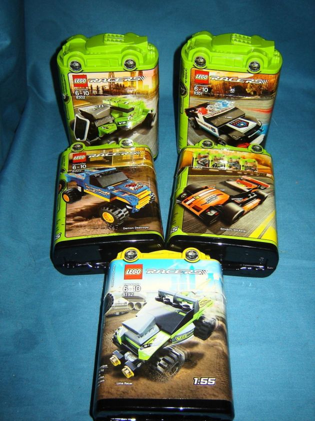 Lego Racers 5 Sets Complete 8301 8302 8303 8304 8192  