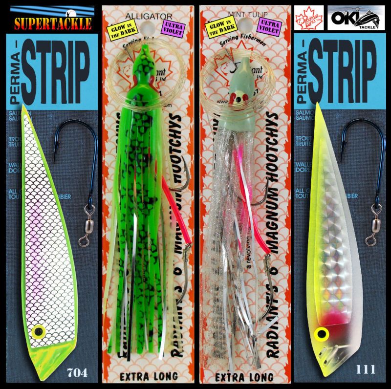 PERMASTRIP & MAGNUM HOOTCHIES Downrigger Salmon PKG #8  