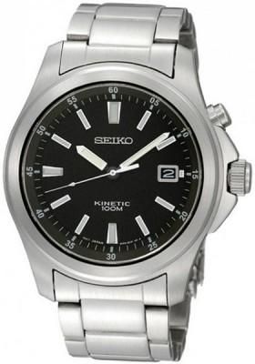 Seiko Mens Stainless Steel Kinetic Quartz Watch   SKA463  