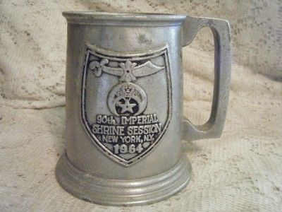 Vintage Pewter Shriners 90th Imperial Session Tankard/Stein~NY~RWP 