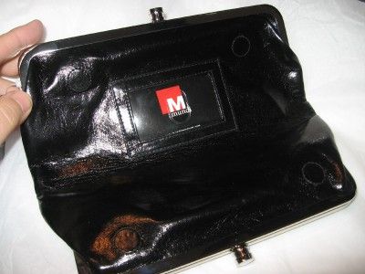 Double Frame Large Black Clutch Bag  