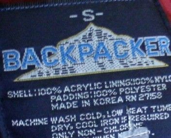 Vtg Backpacker plaid Flannel Shirt jacket Men punk S red Blue GRUNGE 